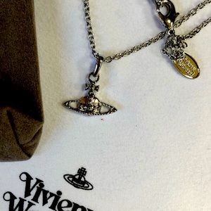 Vivienne Westwood mini silver orb necklace